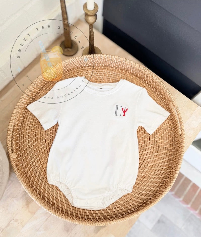 White T Shirt Inital Bubble