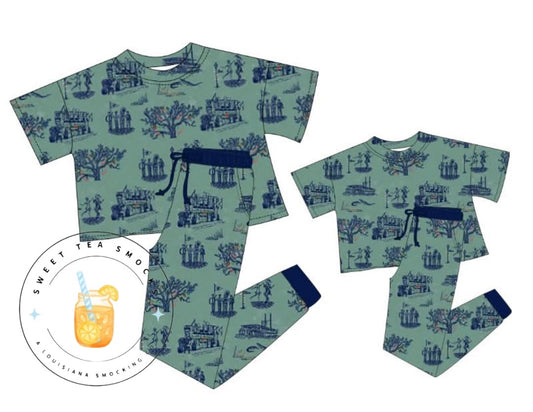 Preorder: Bayou Noel Toile Bamboo Adult Lounge Set